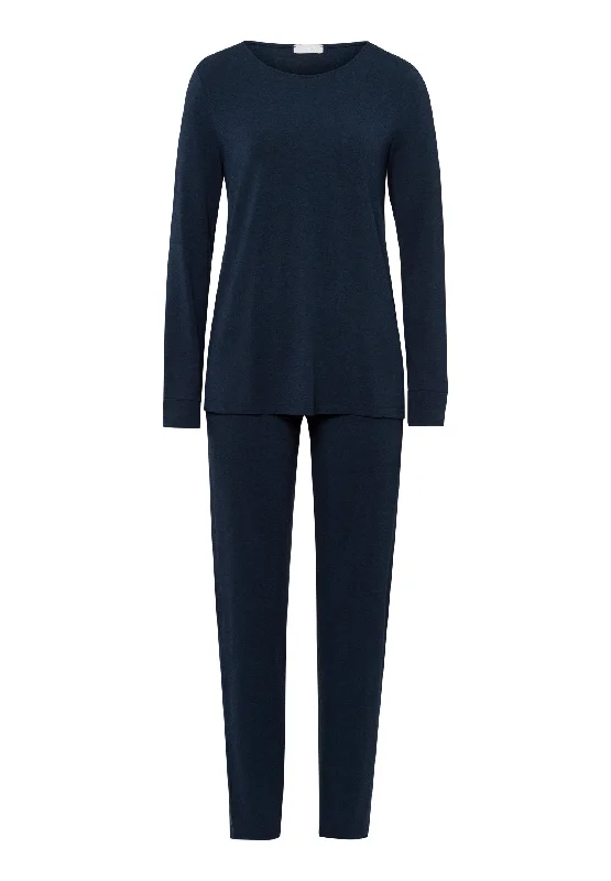 Natural Elegance Drop Shoulder Pajama Set | Deep Navy 74951-1610