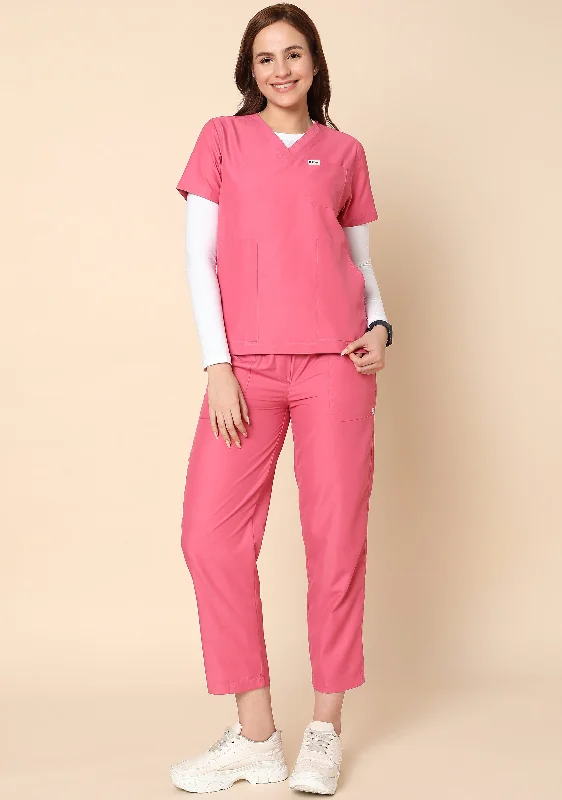 Classic Women's V-Neck (Hot Pink) Scrub