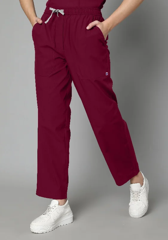 Classic Women's V-Neck (Maroon) Scrub