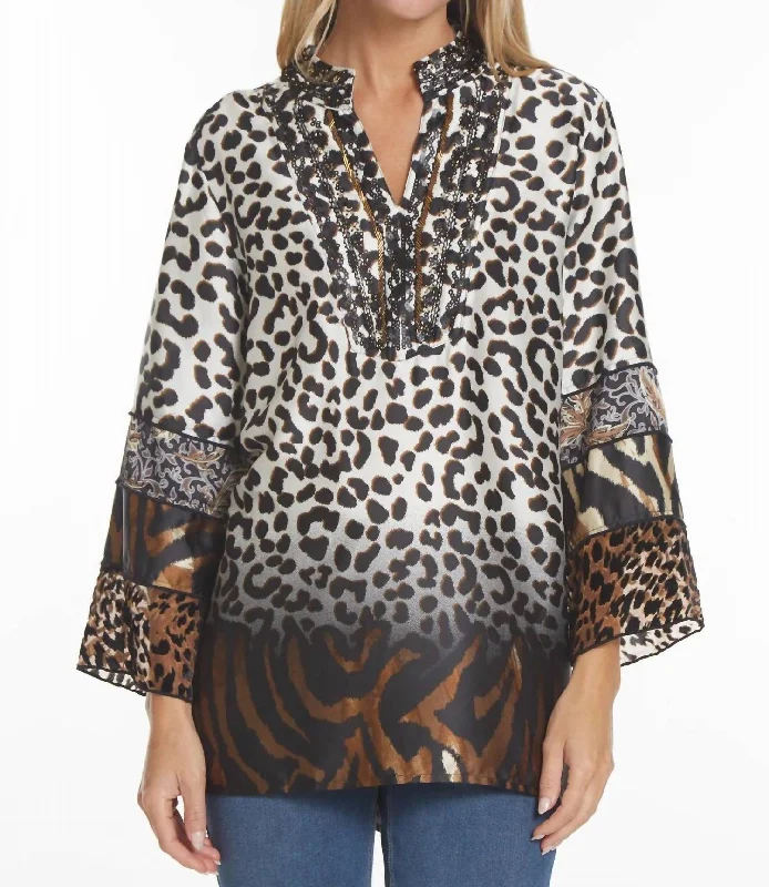 Face The Day Tunic In Animal