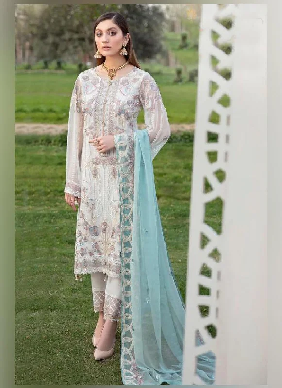 Impressive Off-White Color With Georgette Base Anarkali Suit