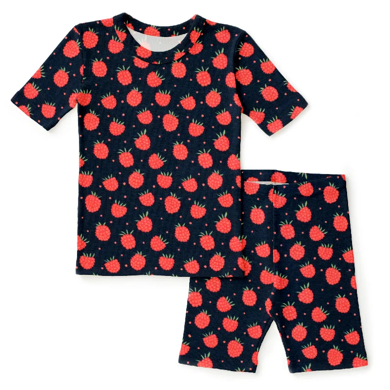 Kids Summer Pajama Set - Raspberries Night Sky