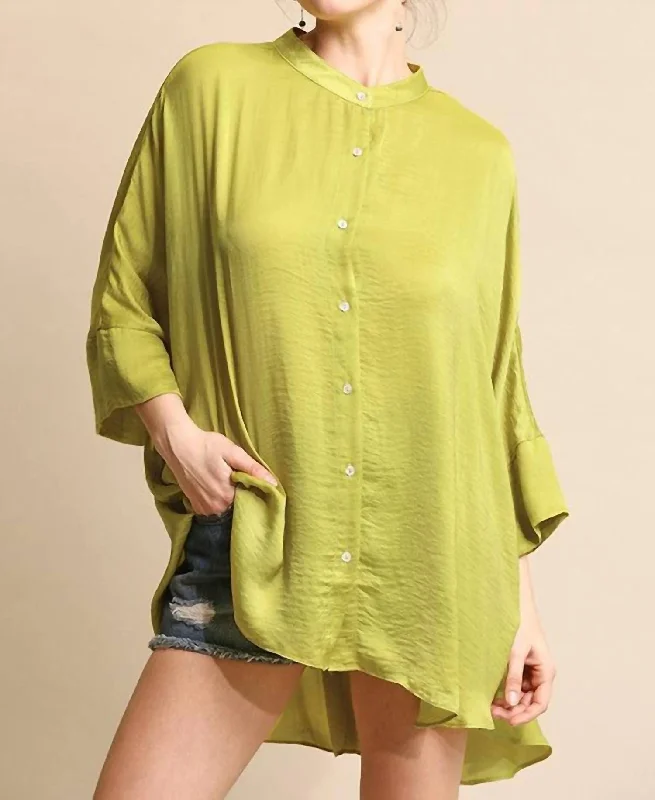 Never Let Go Tunic In Apple Green