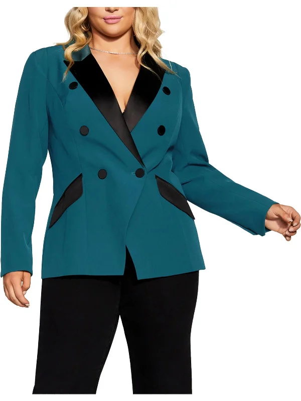 Plus Womens Tux Suit Separate Double-Breasted Blazer