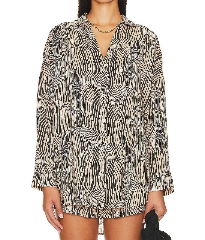 Rio Printed Tunic Top In Hypnotica