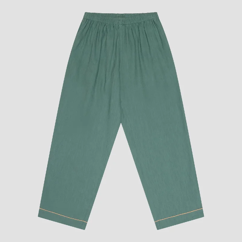 Tranquil Green Linen Pajama Pants