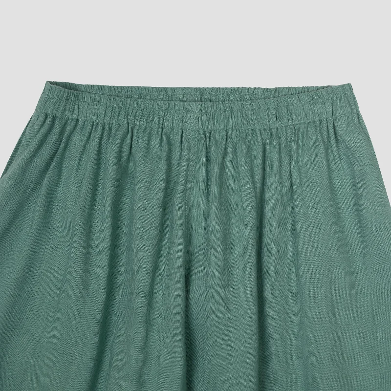 Tranquil Green Linen Pajama Pants