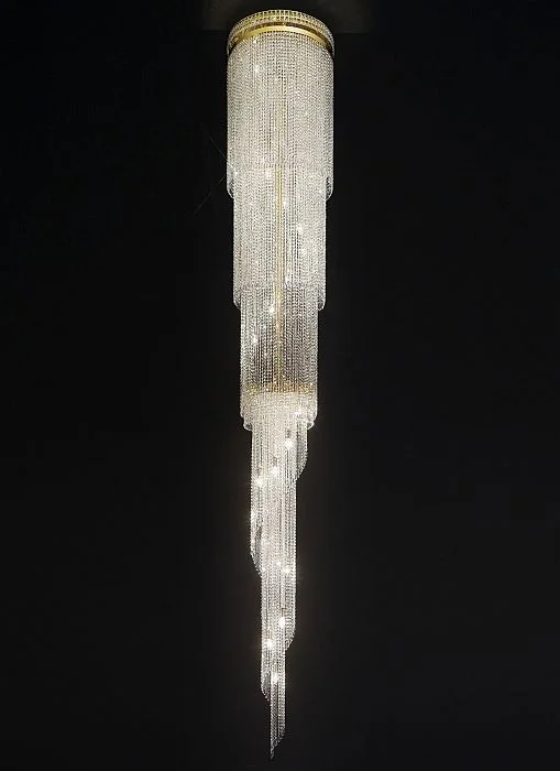 Mini Chandeliers for Adding Charm to Small Spaces3 Metre Italian Lead Crystal Cascading Staircase Chandelier