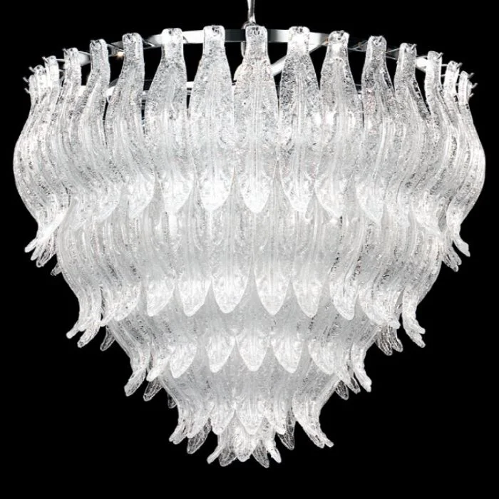 Bohemian - Style Beaded Chandeliers for Eclectic DecorClear Murano Glass Chandelier With Gold Or Chrome Frame