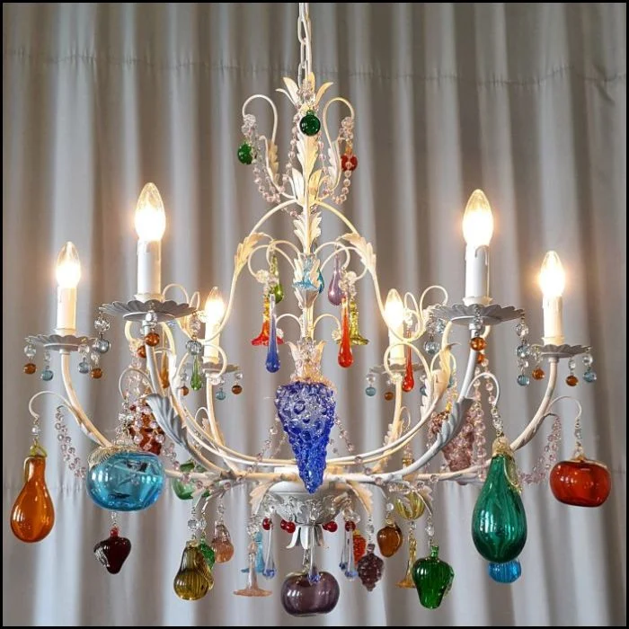 Chandeliers for Living Rooms to Create a Focal Point6 Arm Murano Glass Fruit Chandelier