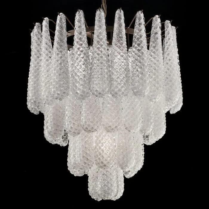 Incandescent Chandeliers for a Warm and Traditional Glow70S Style Custom Murano Graniglia Glass Chandelier