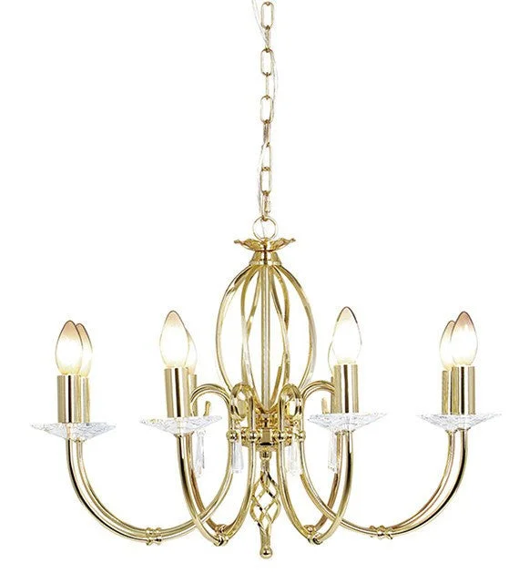 Chandeliers with Sputnik - Style Design for a Futuristic VibeKnot Twist 8 Light Chandelier Polished Brass - ID 6075