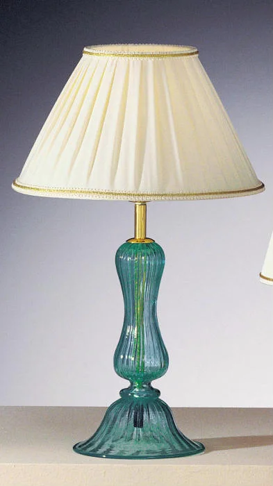 Art Deco Chandeliers for a Retro - Glam LookAqua Murano Glass Lamp Base