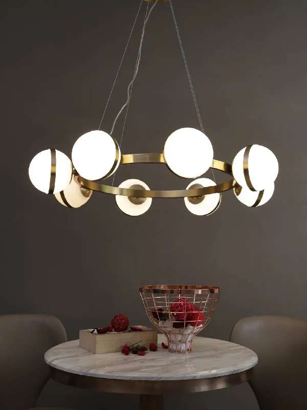 Minimalist Chandeliers for Sleek and Simple InteriorsAquille 8-Lamp Chandelier