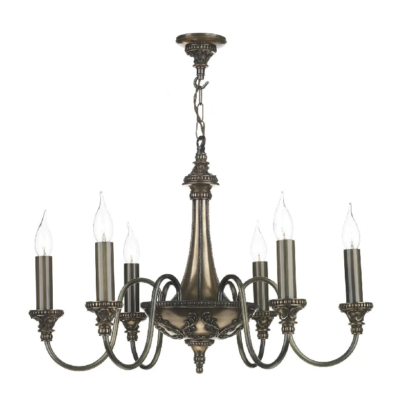 Minimalist Chandeliers for Sleek and Simple InteriorsBailey Bronze 6 Arm Chandelier - ID 2754