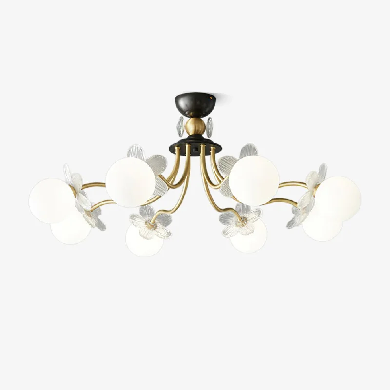 LED Chandeliers for Energy - Efficient LightingBlossom Flower Glass Chandelier