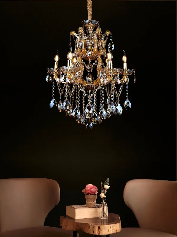 Chandeliers with Dimmable Lights for Ambiance ControlCamila Amber 6-Lamp Chandelier