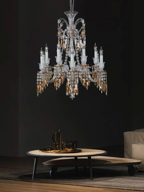 Chandeliers with Metal Frames in Bronze FinishCelestial Crown Chandelier