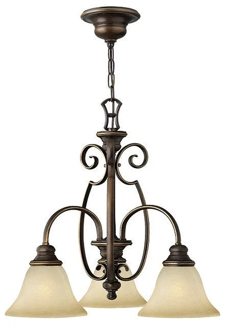 Oversized Chandeliers as a Statement Piece in Living RoomsRowly Antique Bronze 3 Lamp Chandelier - ID 7217