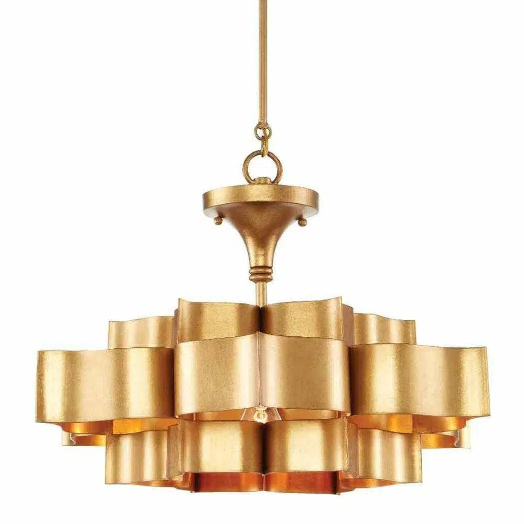 Chandeliers with Sputnik - Style Design for a Futuristic VibeAntique Gold Leaf Grand Lotus Gold Small Chandelier
