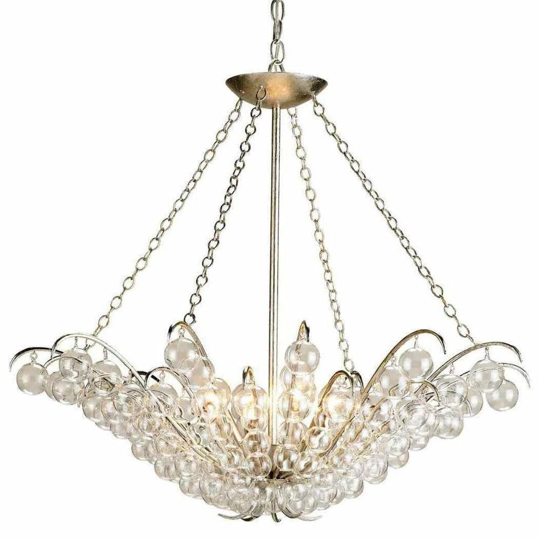 Small Chandeliers for Compact RoomsSilver Leaf Quantum Chandelier