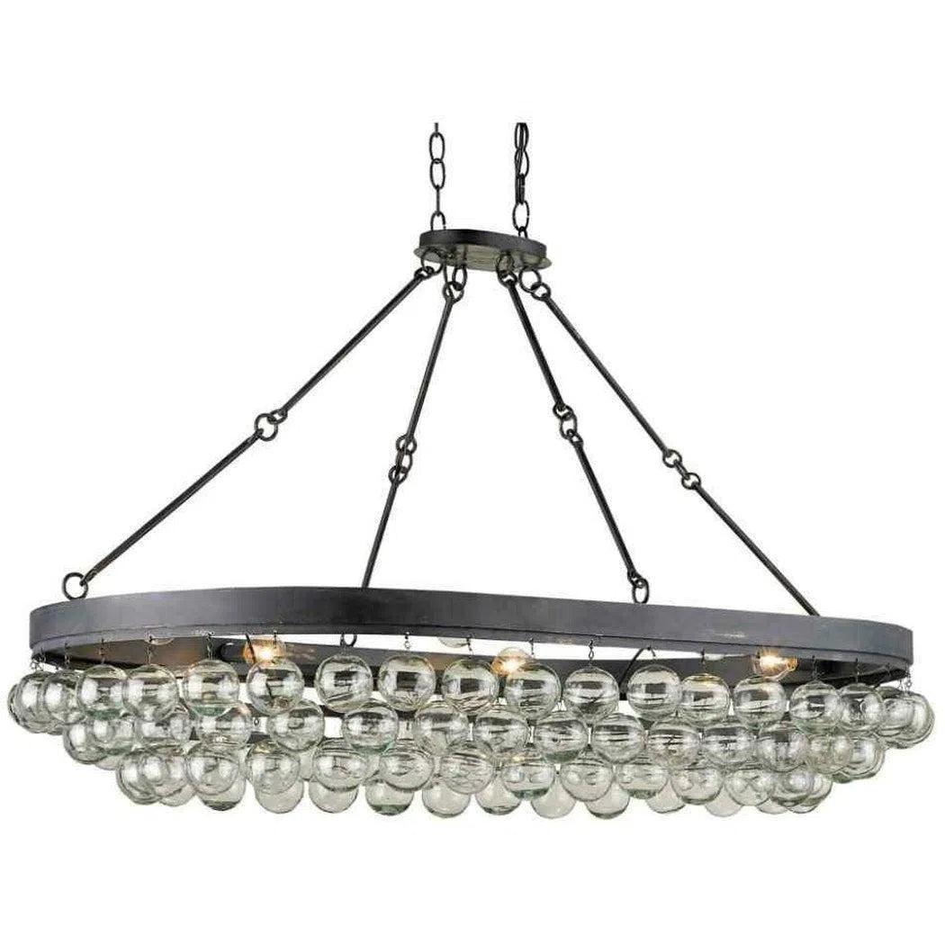 Chandeliers with Murano Glass for a High - End Artistic TouchFrench Black Balthazar Oval Chandelier