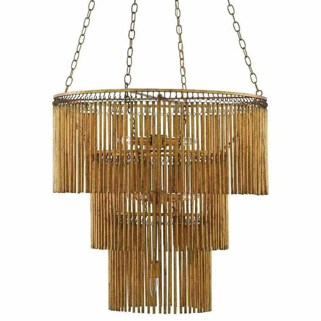 Rustic Wood Chandeliers for Country - Style HousesGold Leaf Mantra Chandelier