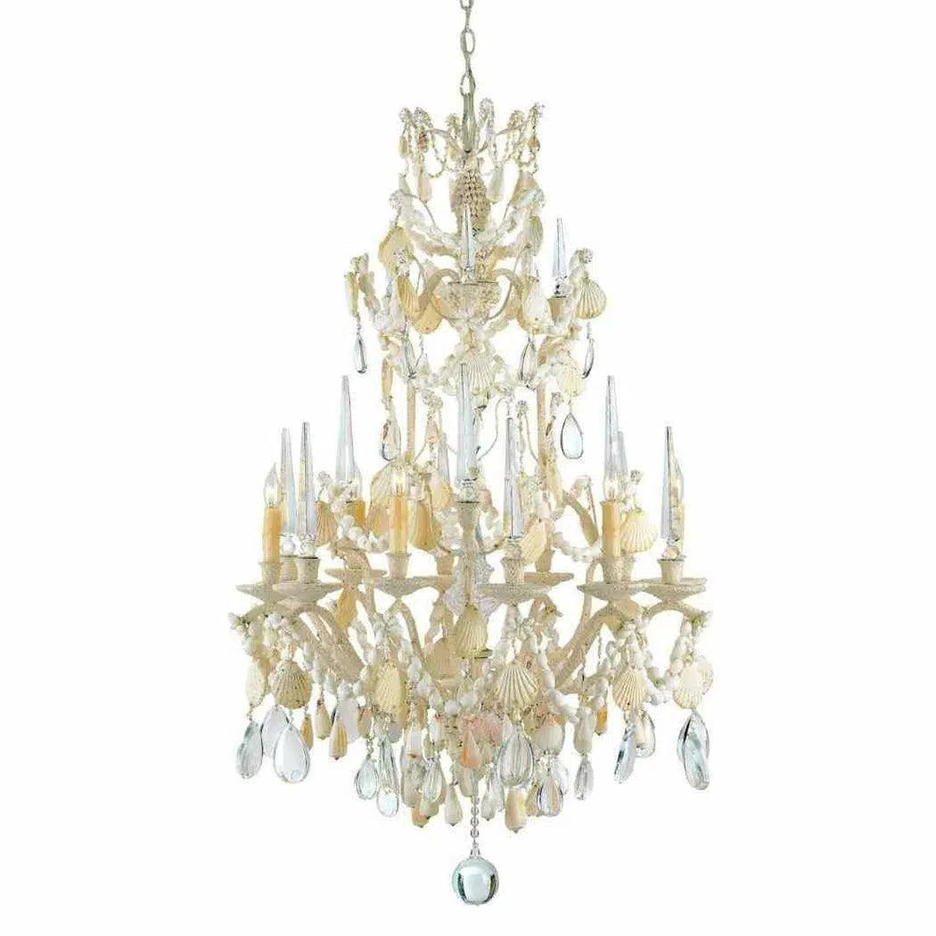 Industrial Iron Chandeliers for Loft - Inspired SpacesNatural Crushed Shell Buttermere Chandelier
