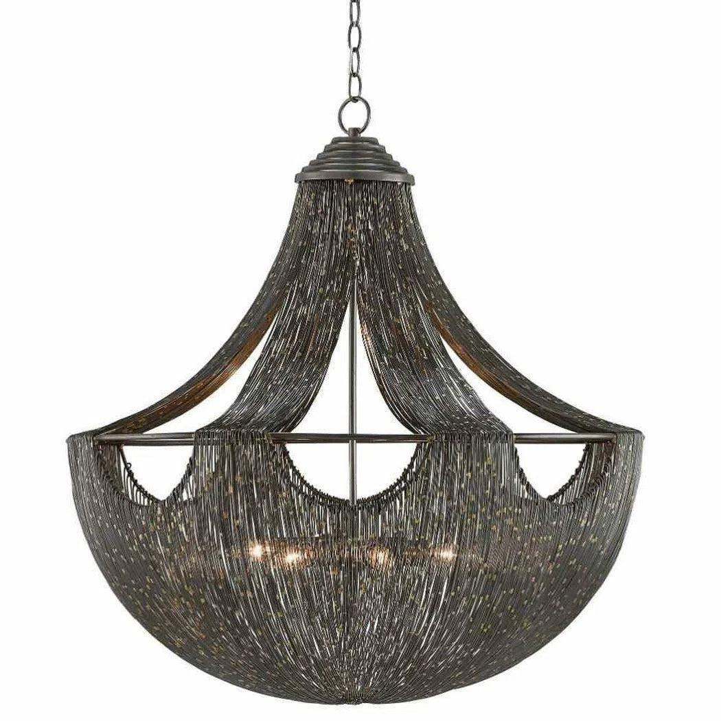 Victorian - Inspired Chandeliers with Ornate DetailsNatural Iron Brass Eduardo Chandelier