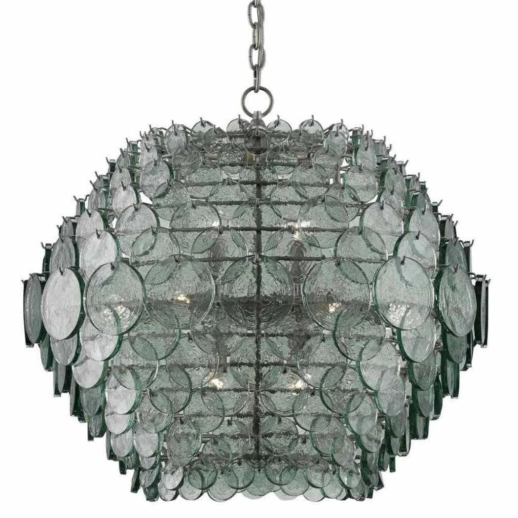 Chandeliers with Metal Frames in Gold FinishPainted Silver Granello Braithwell Chandelier
