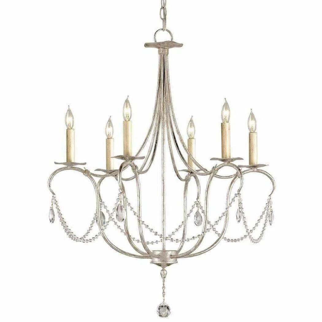 Mid - Century Modern Chandeliers for Vintage AppealSilver Leaf Crystal Lights Silver Small Chandelier