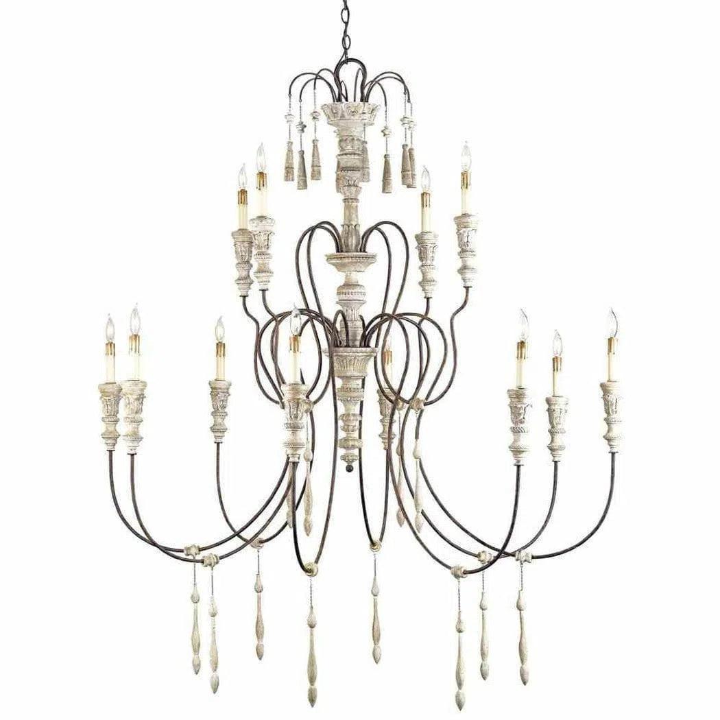 Oversized Chandeliers as a Statement Piece in Living RoomsStockholm White Rust Hannah Large Chandelier
