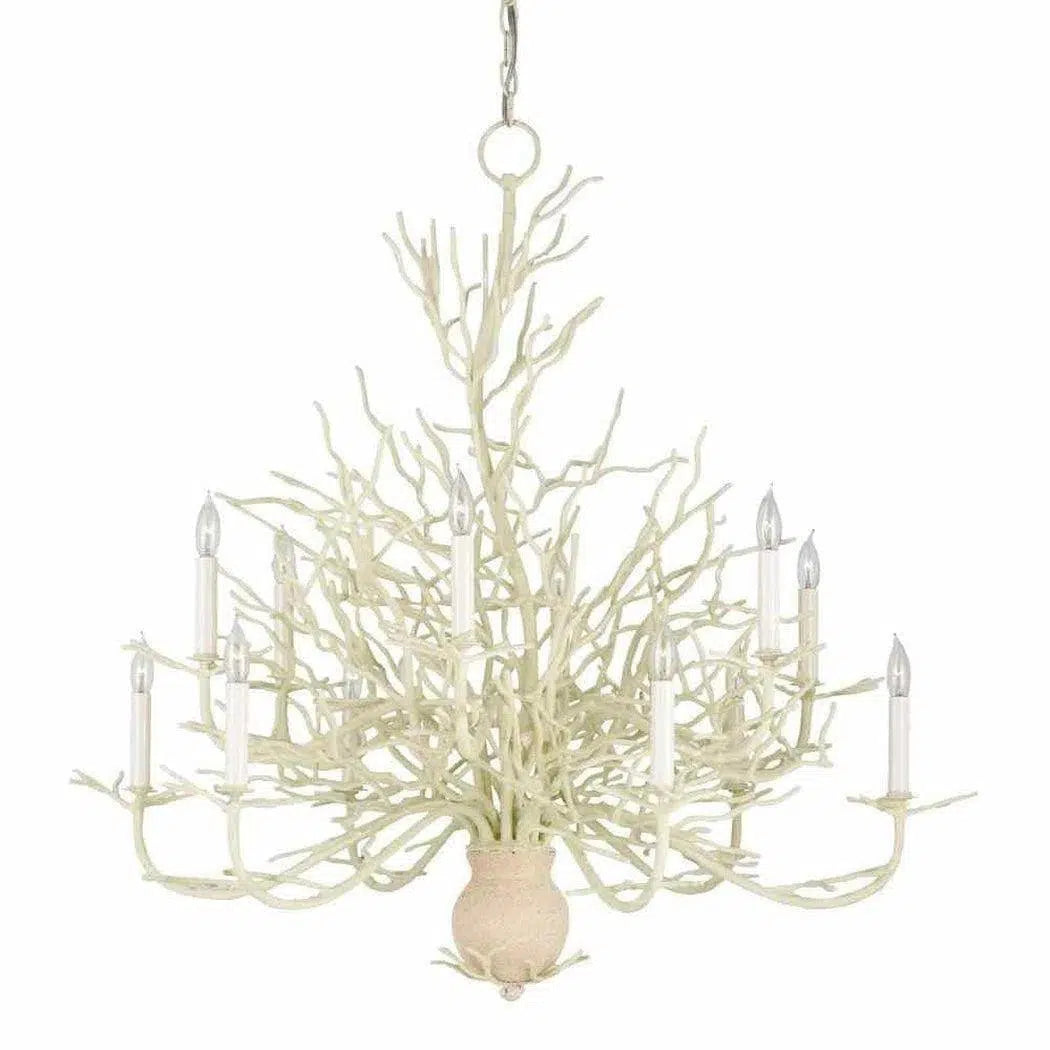 Ceiling - Mounted Chandeliers for Standard CeilingsWhite Coral Natural Sand Seaward Large Chandelier