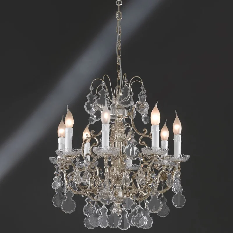 Chandeliers with Adjustable Height for Custom InstallationClassic Elegant Metal 8 Arm Chandelier