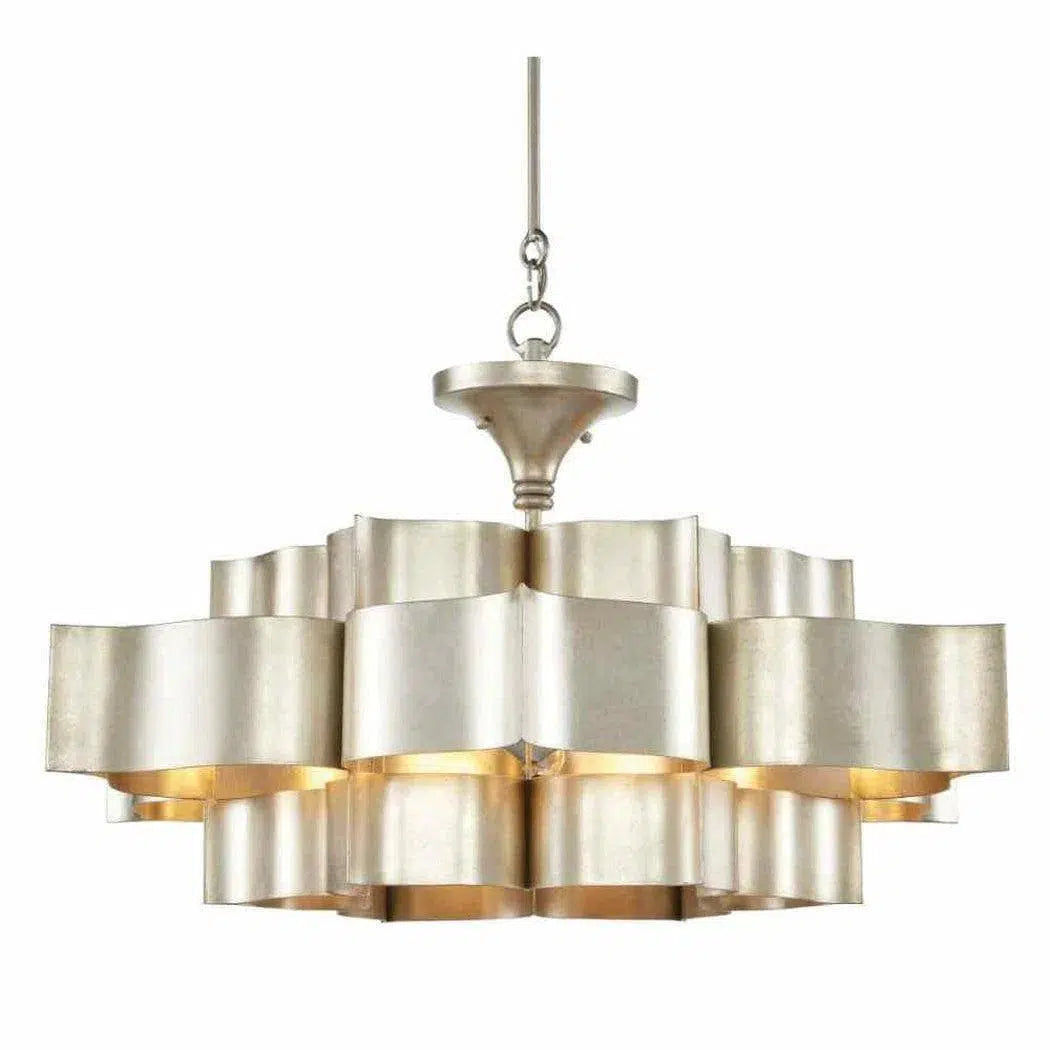 Chandeliers with Pendant Lights for a Stylish LookSilver Leaf Grand Lotus Silver Large Chandelier