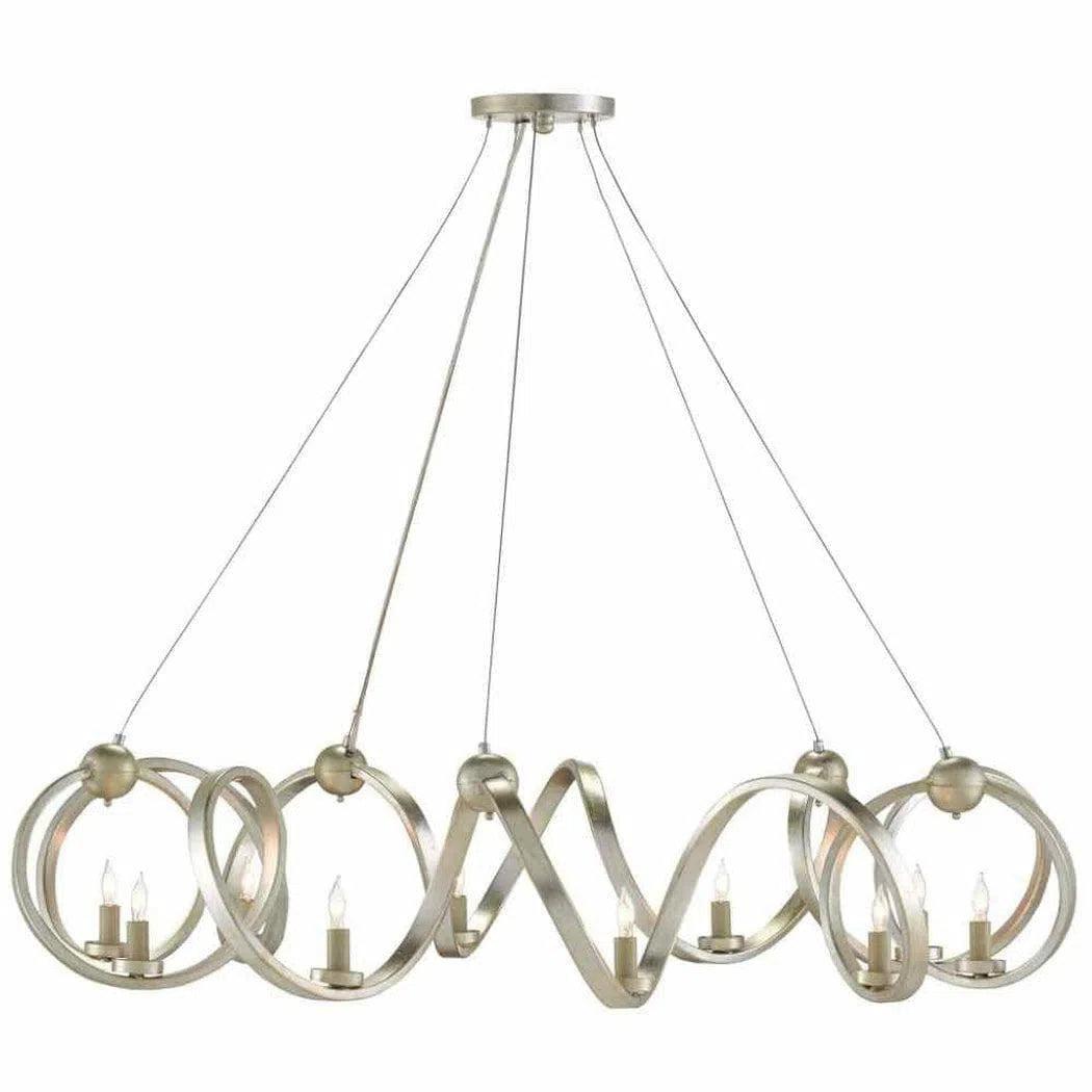 Chandeliers for Low Ceilings to Avoid OvercrowdingSilver Leaf Ringmaster Silver Chandelier