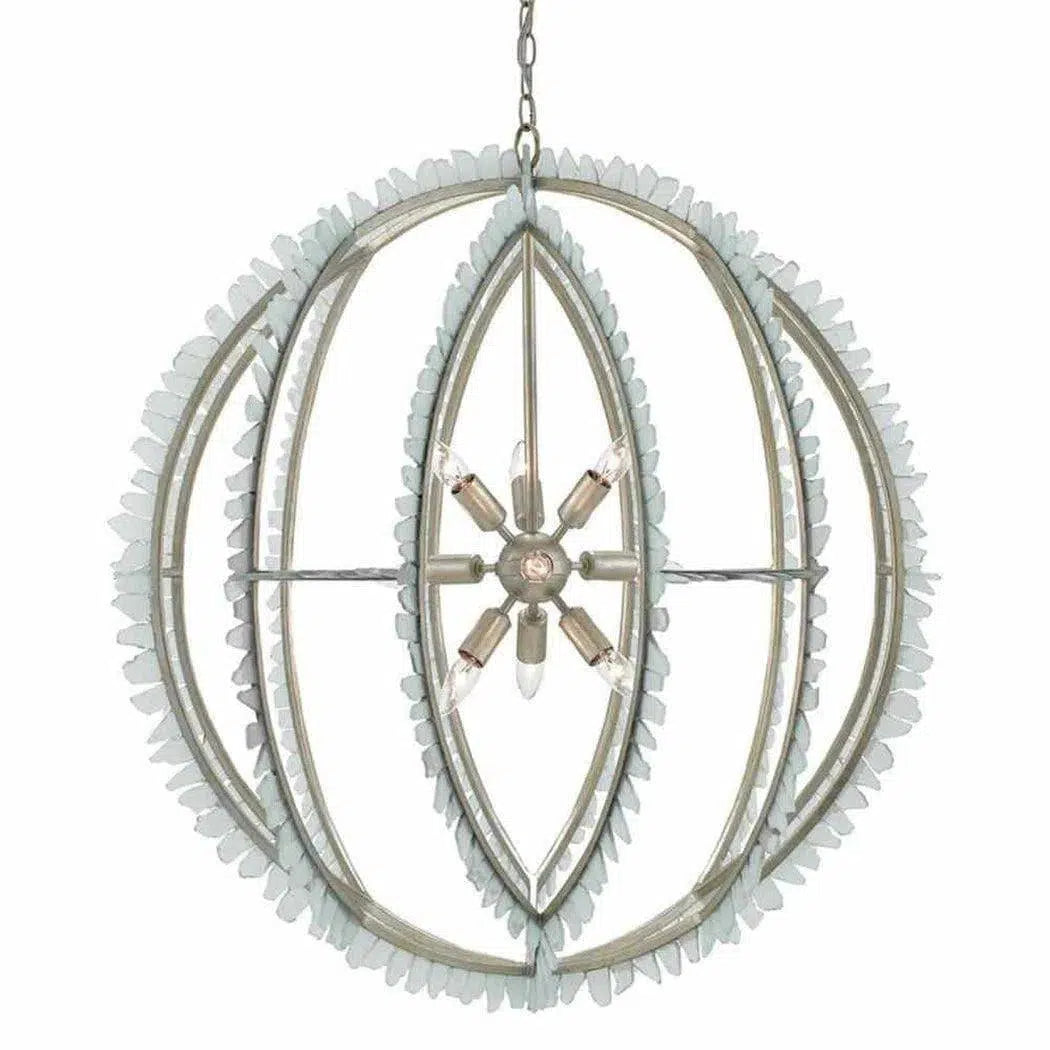 Chandeliers with Sputnik - Style Design for a Futuristic VibeSilver Leaf Seaglass Saltwater Orb Chandelier
