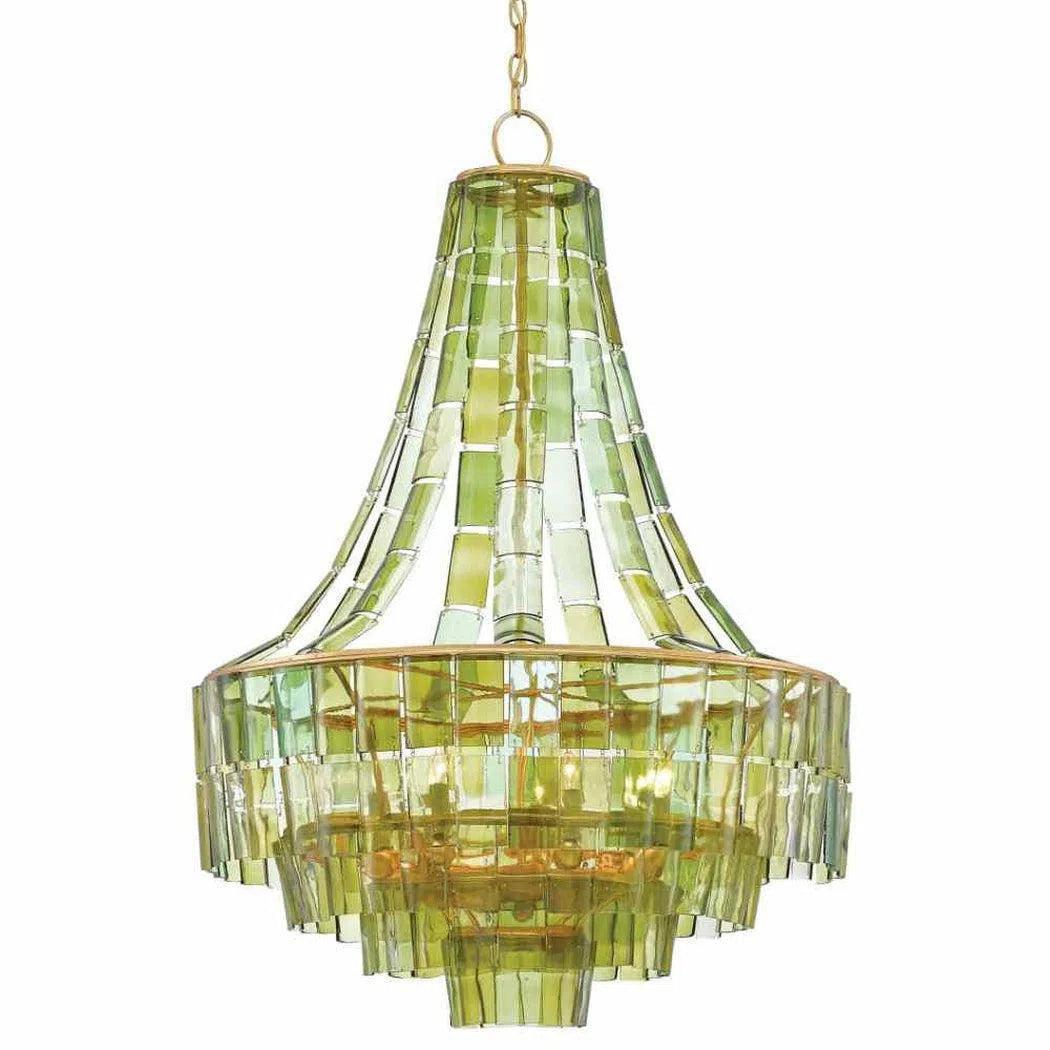 Traditional Brass Chandeliers for Classic InteriorsDark Gold Leaf Green Vintner Chandelier