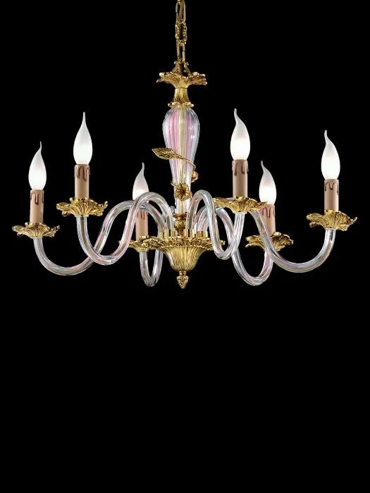 Mid - Century Modern Chandeliers for Vintage AppealElegant Chandelier With Murano Glass Decoration
