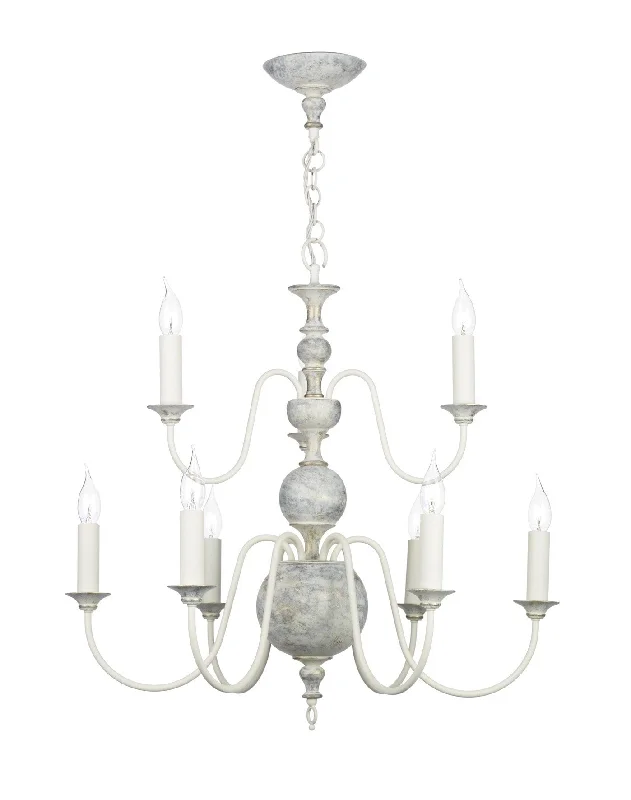 Mid - Century Modern Chandeliers for Vintage AppealFlemish Grey 9 Arm Chandelier - ID 3805