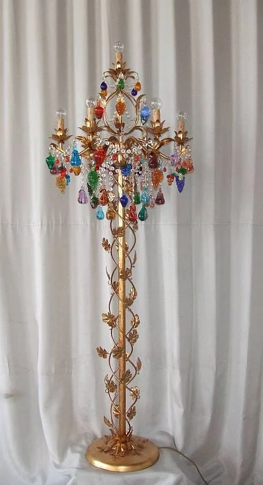 Chandeliers with Dimmable Lights for Ambiance ControlFloor Lamp With Multicoloured Murano Glass Fruits