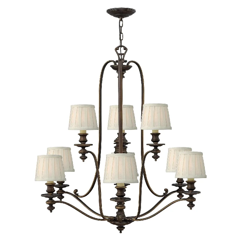 Chandeliers with Adjustable Arms for Directional LightingRoyal Bronze 9 Light Chandelier - ID 7239