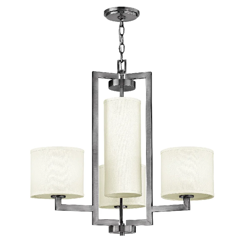 Chandeliers with Clear Crystal for a Sparkling EffectBethnal Antique Nickel 4 Light Chandelier - ID 7194