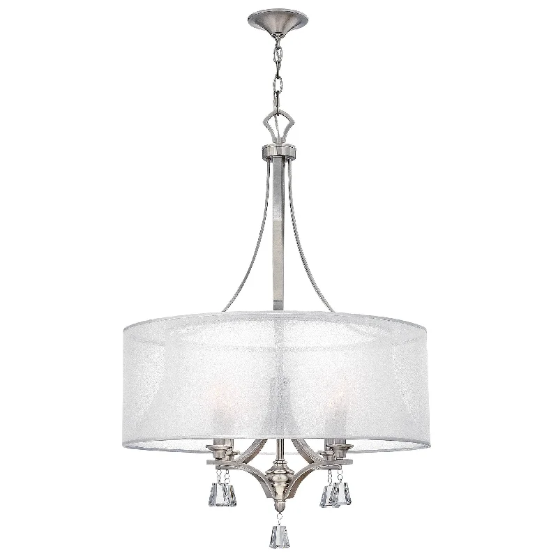 Mini Chandeliers for Adding Charm to Small SpacesThe Hyde Nickel and Crystal 4 Light Pendant Chandelier - ID 7202
