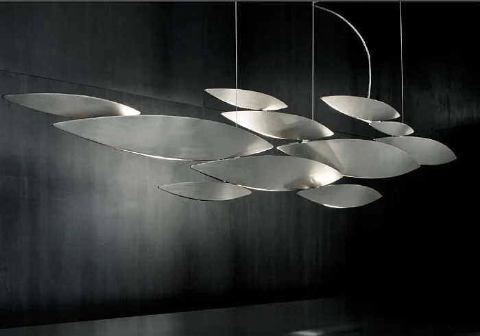 Victorian - Inspired Chandeliers with Ornate Details"I lucci Argentati" Modern Suspension Ceiling Light By Terzani