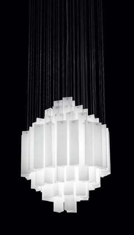 Chandeliers with Frosted Glass for a Softer Light DiffusionArmonia 1 Lamp Ceiling Light