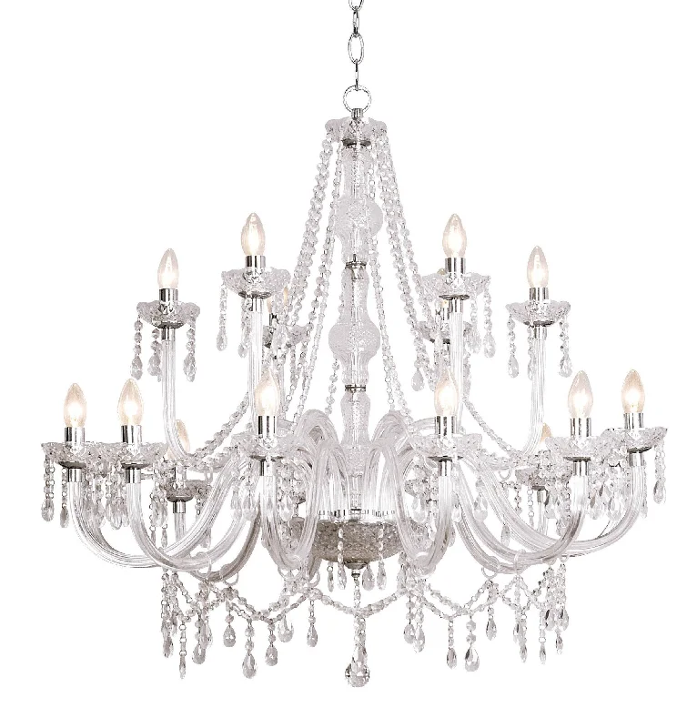 Mid - Century Modern Chandeliers for Vintage AppealUpminster Polished Chrome and Glass 18 Arm Chandelier - ID 4009