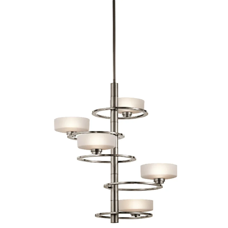Incandescent Chandeliers for a Warm and Traditional GlowCrayford Vertical Drop 5 Light Chandelier - ID 7465