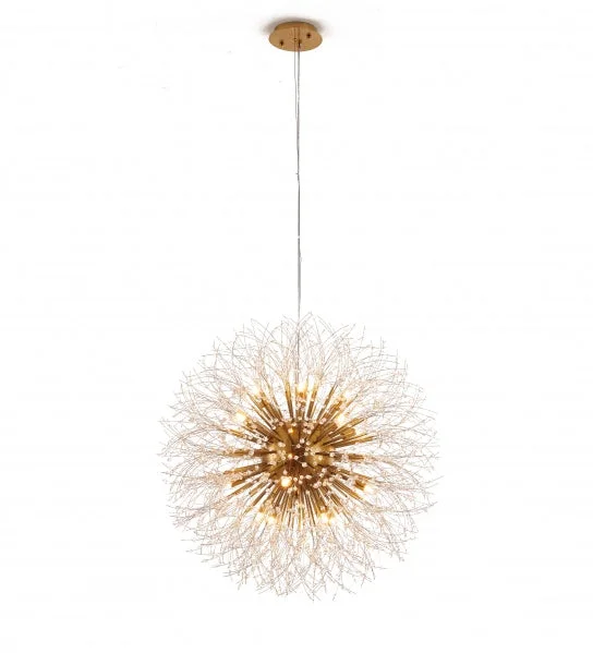Mid - Century Modern Chandeliers for Vintage AppealLacey 32" Gold Chandelier