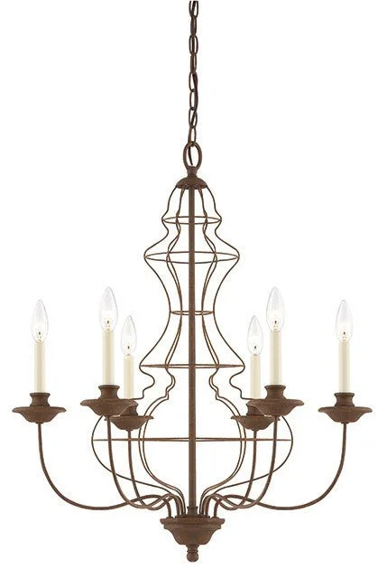Small Chandeliers for Compact RoomsDornie 6 Lamp Chandelier - ID 9118